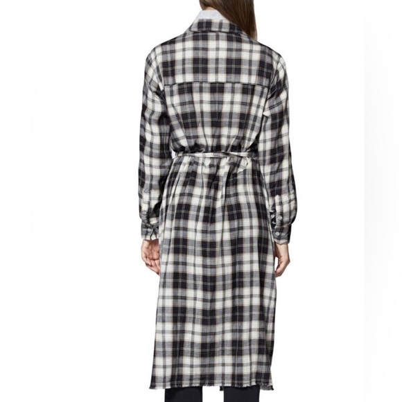 💖💖 SANCTUARY Flannel Snap-Front Long Sleeve Shirt Duster Size L - Picture 5 of 10